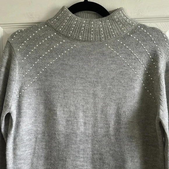 Juicy couture grey beaded neck sweater size M - Picture 3 of 6